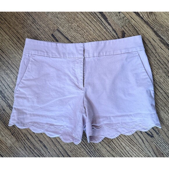 Women’s LOFT Pink Scallop  Hem Shorts The Riviera Size 2 - 4” Inseam - Picture 1 of 3